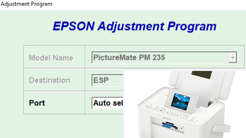 Resetter for Epson PM 235 - Nosware