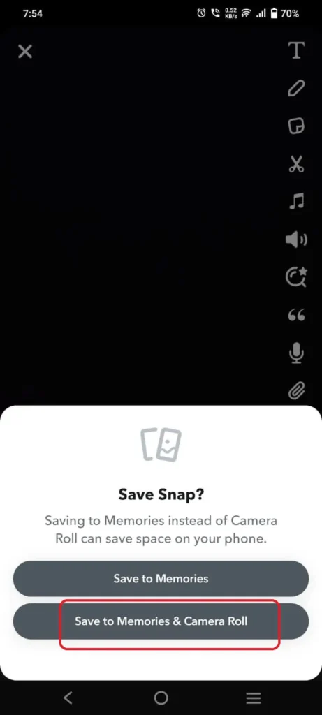 How to Record on Snapchat Without Holding the Button 41 Save and Share Recorded Media On other Social media 2